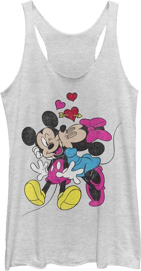 Discover Fifth Sun Disney Classic Mickey Minnie Love Women's Racerback Tank Top