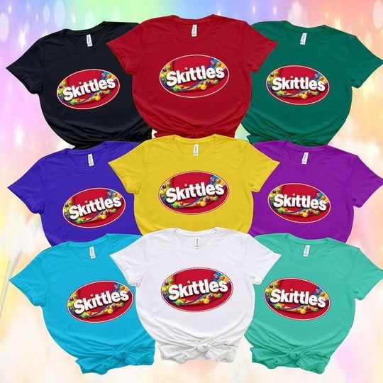 Skittles Candy Group Halloween Costumes Shirt, Candy Group Halloween Shirt, Skittles Shirt, Halloween Costumes For Cousin, Teacher, Family