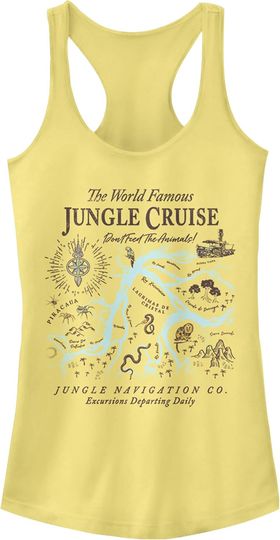 Discover Fifth Sun Disney Jungle Cruise Map Women's Racerback Tank Top