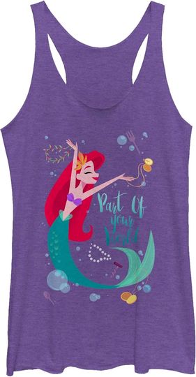 Discover Fifth Sun Womens Oh My Disney Princess Part of Your World Women's Racerback Tank Top