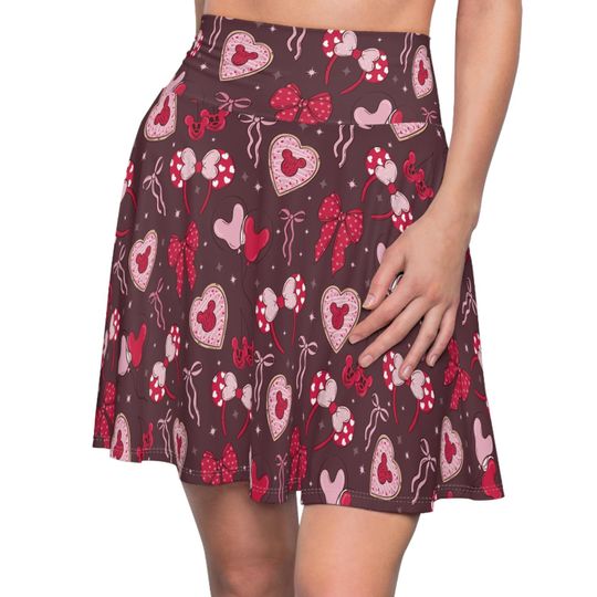 Discover Minnie Valentines Day Skirt for Women | Valentines Day Skirt | Minnie Valentines Day Skirt