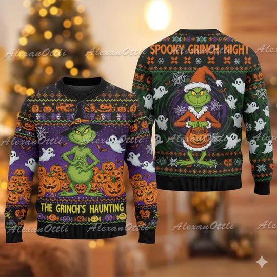 Discover The funny character Haunting Ugly Christmas Sweater, Funny funny character Holiday, Spooky Christmas Shirt, Xmas Sweater Gift