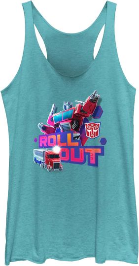 Fifth Sun Transformers Women's Optimus Prime Roll Out Racerback Tank Top