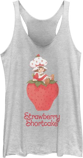 Women's Strawberry Shortcake Cutie on a Strawberry Racerback Tank Top