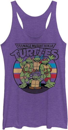 Fifth Sun Teenage Mutant Ninja Turtles Retro Spot Women's Racerback Tank Top