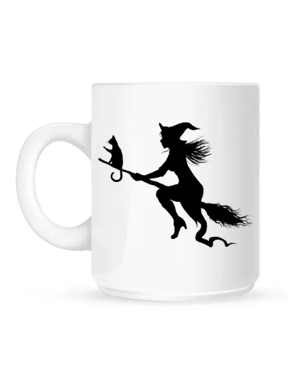 Discover Witch Silhouette Halloween Mug