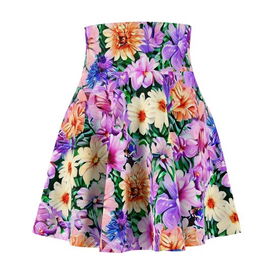 Floral Skater Skirt Running Skirt, Marathon, Park Hopper