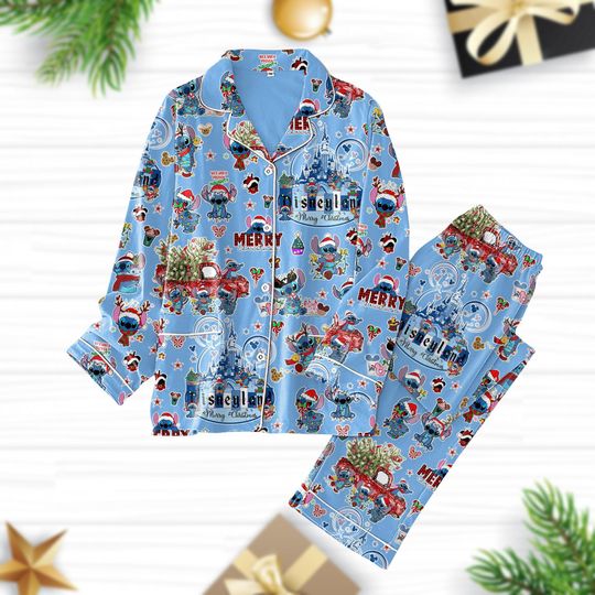 Discover Lilo And Stitch Christmas Pajamas Set, Stitch Pajamas Women, Stitch Cartoon Movie Sleepwear, Disney Matching Family Pajamas, Xmas Gifts