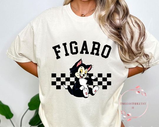 Discover Retro Figaro Cat Shirt | Classic Disney Cat Tee for Vintage Style Lovers | Magic Kingdom Shirt | Disney Family Matching Comfort Colors Tee