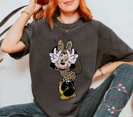 Discover Safari Minnie Shirt Retro | Leopard Minnie Comfort Colors Tee | Animal Kingdom Disney Shirt | Cute Vintage Minnie Mouse Vacation Gift