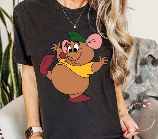 Discover Cute Gus Gus Cinde Shirt | Retro Disney Mouse Tee | Classic Character Princess Top | Family Matching Vacation Park Trip Shirt