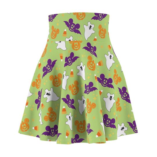 Discover Halloween Skirt: Spooky Mouse Ghosts, Bats, and Candy