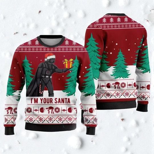 Discover Im Your Santa Ugly Christmas Sweater  Funny Holiday Sweatshirt, Galaxys Edge Xmas Jumper, Cool Gift for Men & Women