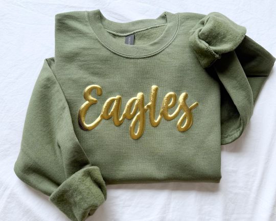 Custom Name Embossed Sweatshirt with Puff Print