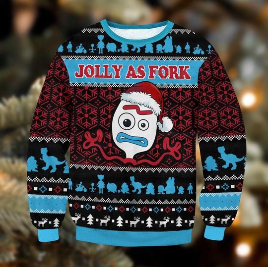 Discover Fork Toy Story Christmas Ugly Sweater, Toy Story Land Christmas Sweatshirt, Disney Pixar Sweater, Buzz Woody Xmas Sweater For Kids
