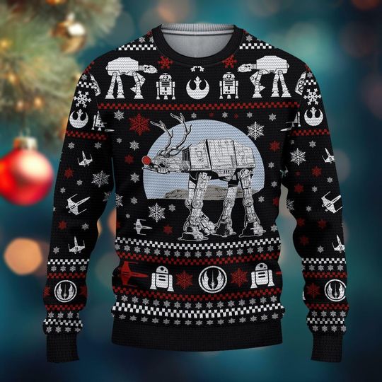 Discover Star Wars Christmas Sweater, Disney Xmas Sweater, Spaceship Christmas Shirt, Galaxy Edge Holiday Sweater, Movie Lover Gift For Him Her