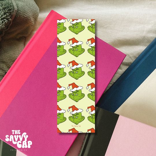 Discover Grin Holiday Bookmark, Stocking Stuffer, Bookworm Gift, Printable Bookmark, Reader Accessories