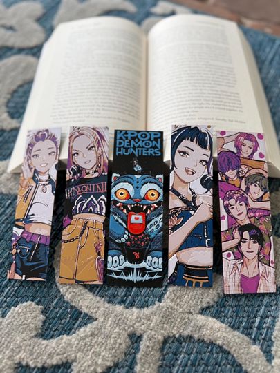 K-Pop Demon Hunters Printed Bookmarks – The Hunter Singers, Derpy, and Saja Boys