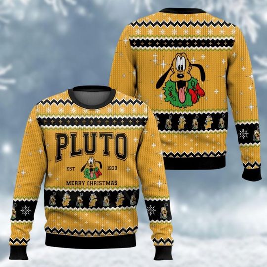 Discover Christmas Pluto Est 1930 Ugly Sweater, Mickey And Friends Xmas Sweater, Magic Kingdom Shirt, Disney Retro 90S Sweater, Birthday Gift