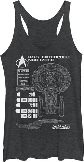 Discover Fifth Sun startrek2020: The Next Generation Ship Schematics Women's Racerback Tank Top