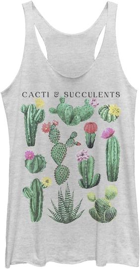 Discover Fifth Sun Botanical Cacti Women's Racerback Tank Top