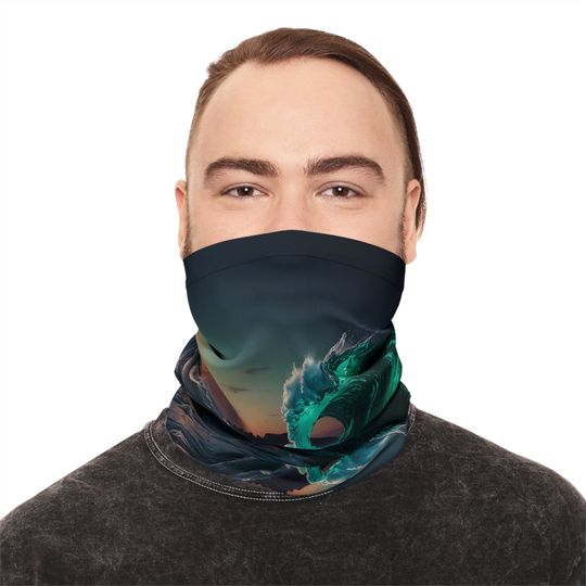 Ocean Wave Moisture-Wicking Neck Gaiter Face Cover
