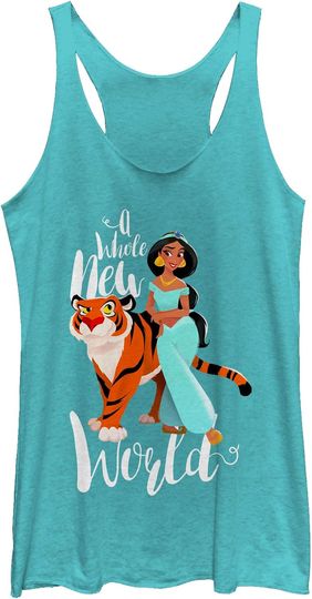 Discover Fifth Sun Oh My Disney Princess a Whole New World Women's Racerback Tank Top