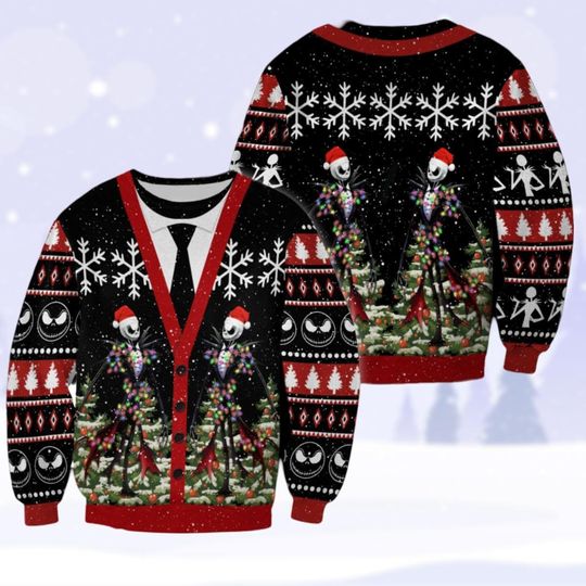 Discover Jack Skellington Christmas Sweater, Mickey Not So Scary Ugly Sweater, Jack Santa Sweater Men, Nightmare Before Christmas Xmas Sweater
