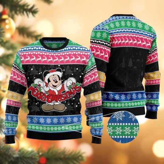 Discover Christmas Mickey Mouse Ugly Sweater, Disney Trip Xmas Sweater, Magic Kingdom Christmas Shirt, Disneyland Xmas Sweater, Cartoon Shirt