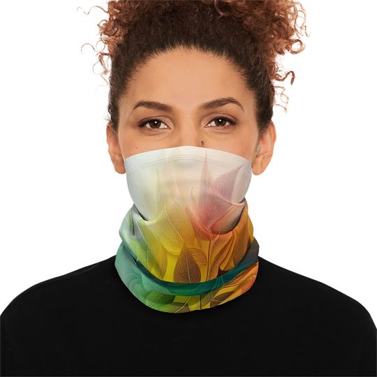 Plants Design Winter Neck Gaiter: Unisex Adjustable Scarf Wrap