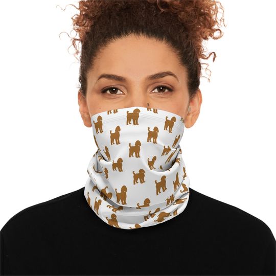 Goldendoodle Winter Neck Gaiter With Drawstring