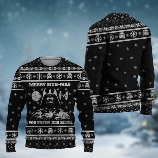 Discover Darth Vader Christmas Sweater, Merry Sithmas You Filthy Jedi Rebel Sweater, Star Wars Xmas Sweater, Disney Holiday Sweater, Xmas Gifts
