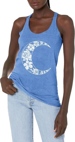Discover Fifth Sun Floral Moon Women's Fast Fashion Racerback Tank Top