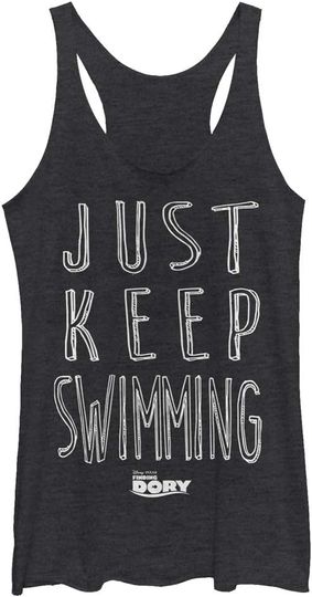 Discover Fifth Sun Pixar Finding Dory Swimming Women's Racerback Tank Top