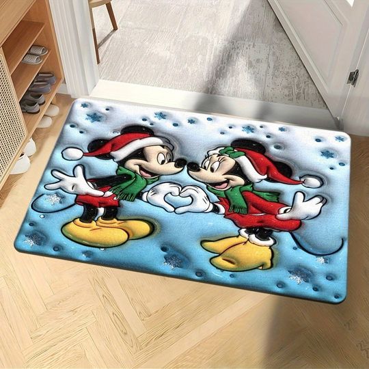 Discover Disney Mickey Minnie Christmas Love Door Mat: Cute and Fun for Christmas