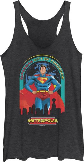 Women's Superman City of Tomorrow Racerback Tank Top