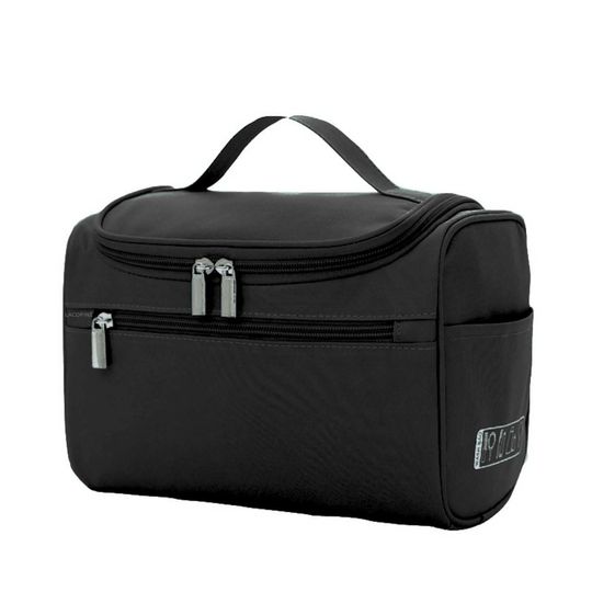 Polyester Women's Multi Functional Travel Toiletry Hanging Makeup Organiser Bag