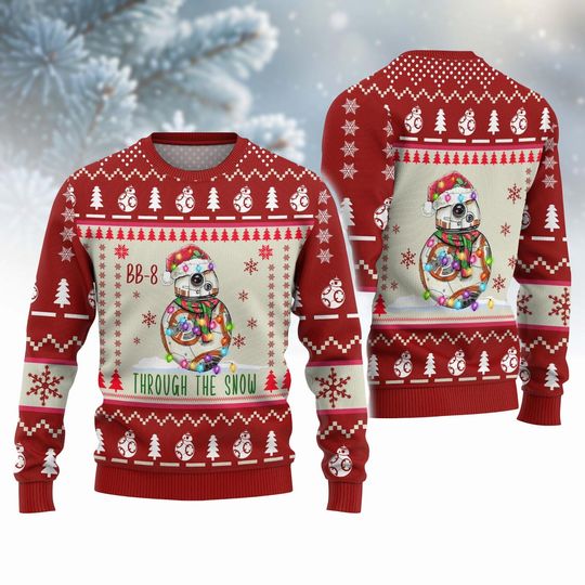 Christmas Star Wars Bb8 Ugly Sweater, Star Wars Sweater, R2d2 Bb8 C3po Shirt, Christmas Trip Shirt, Magic Kingdom Shirt, Holiday Shirt