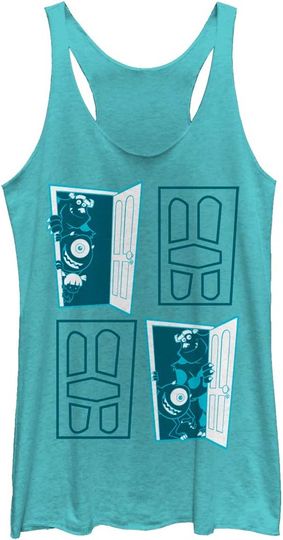 Discover Fifth Sun Pixar Monsters Inc Four Door Women's Racerback Tank Top