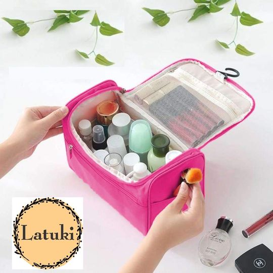Multifunctional Extra Large Cosmetic Bag with Hook for Travel, Makeup Organiser,