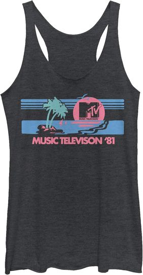 Discover Fifth Sun MTV Pastel Beach Faux Panel Women's Racerback Tank Top