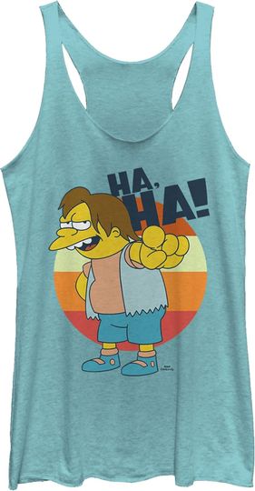 Fifth Sun Simpsons Nelson Haha Women's Racerback Tank Top