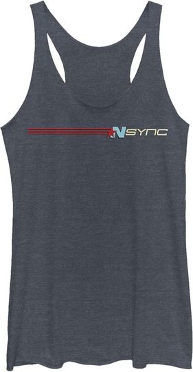 Fifth Sun N 'Sync NSYNC Stripe Logo Women's Racerback Tank Top
