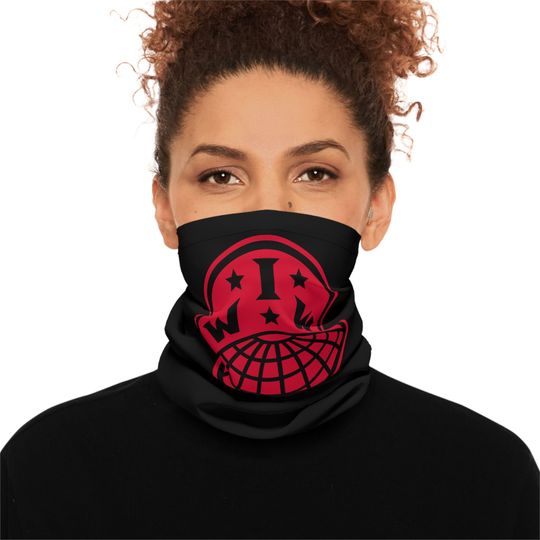 Discover IWW Logo Lightweight Neck Gaiter - Union Strong