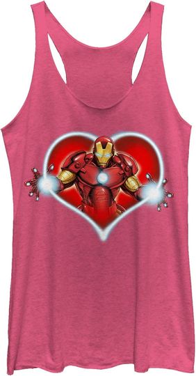 Discover Fifth Sun Marvel Classic Iron Heart Blast Women's Racerback Tank Top