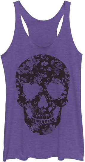 Discover Fifth Sun Lost Gods Skull Rose Women's Racerback Tank Top