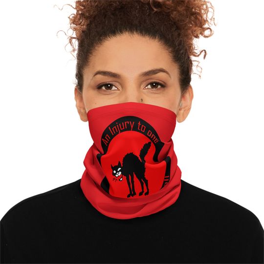 Sabo Cat Winter Neck Gaiter: Union Strong Drawstring Scarf