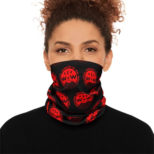 Discover All Over IWW Logo for Everlasting Solidarity Lightweight Neck Gaiter