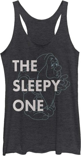 Discover Fifth Sun Disney Princesses One Sleepy Dwarf Women's Racerback Tank Top