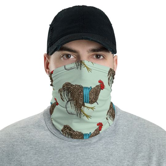 Neck Gaiter - Tied Rooster Hackle